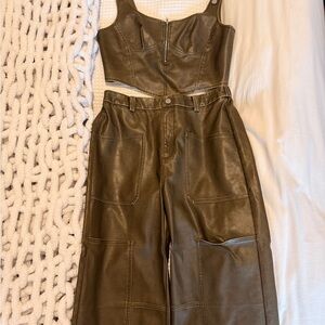 Fashion Nova Olive Wide Leg Jumpsuit